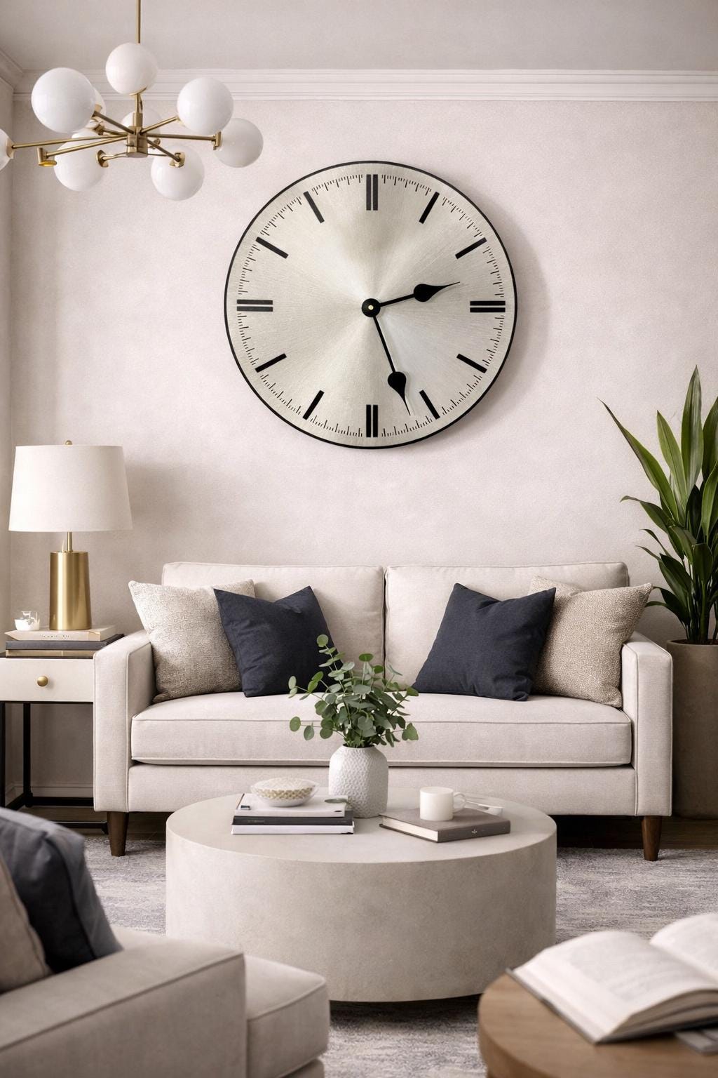 Sunburst Modern Clock - CustomBigClocks