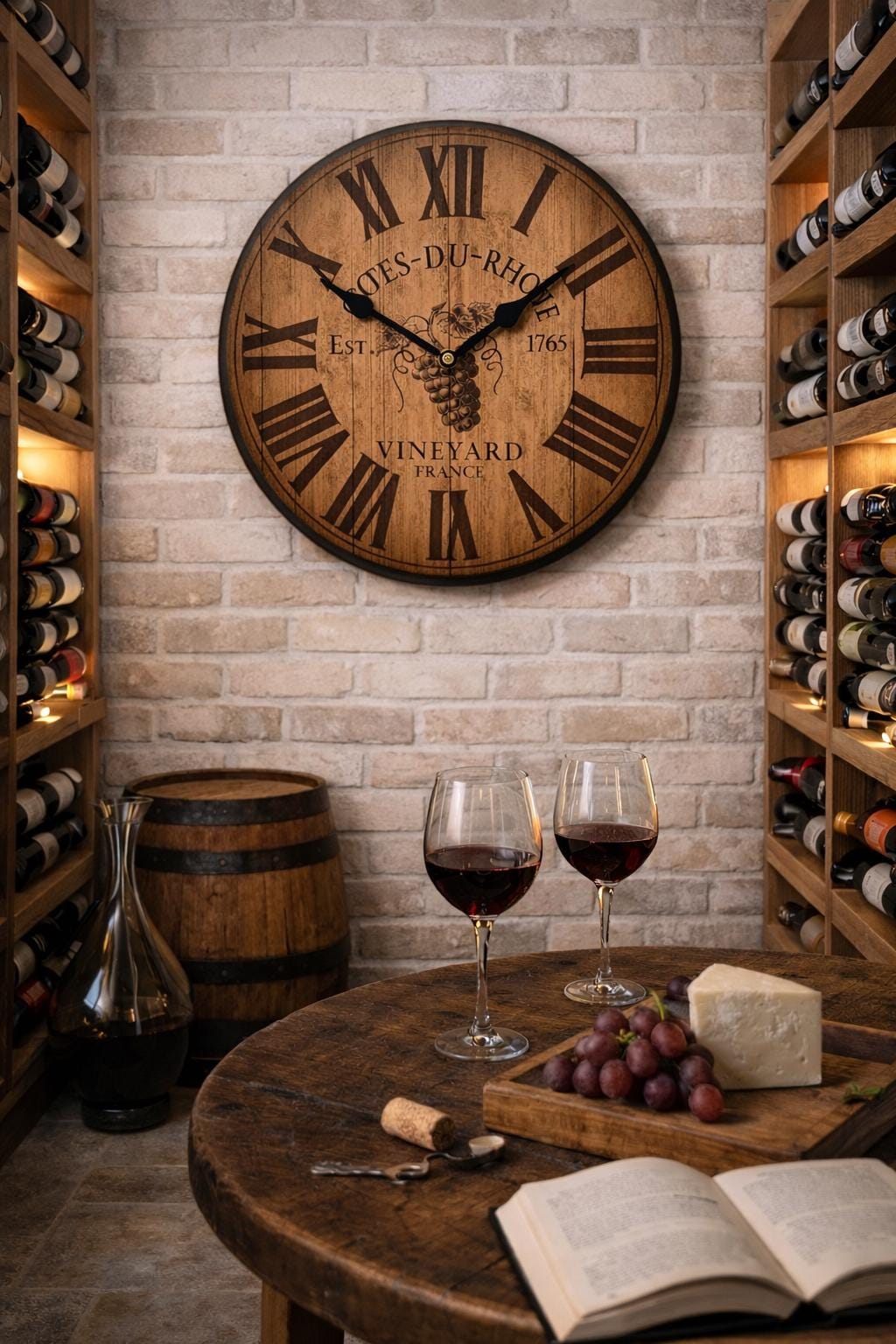 Wine Barrel Lid Clock - CustomBigClocks