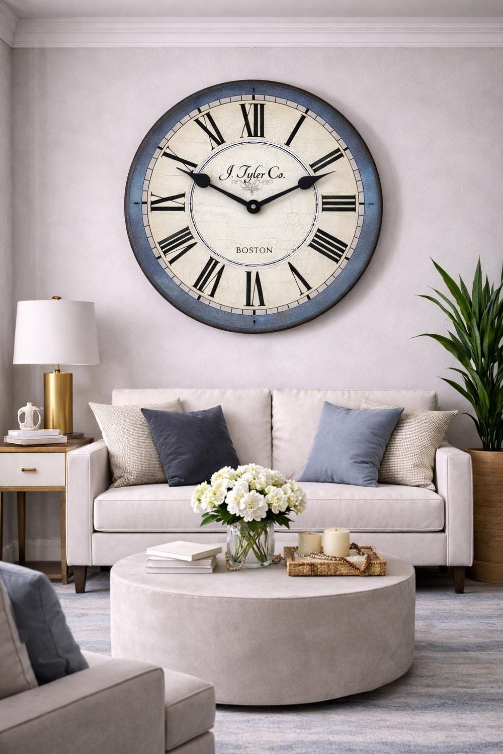 Carolina Blue Wall Clock - CustomBigClocks