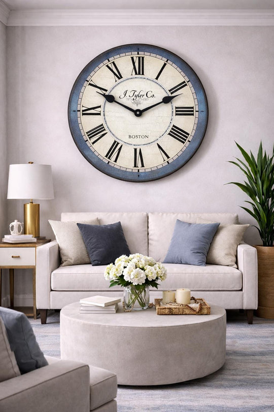 Carolina Blue Wall Clock - CustomBigClocks