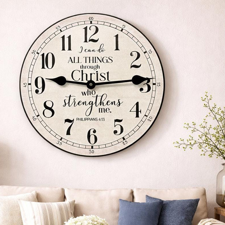 I Can Do All Things Wall Clock - CustomBigClocks