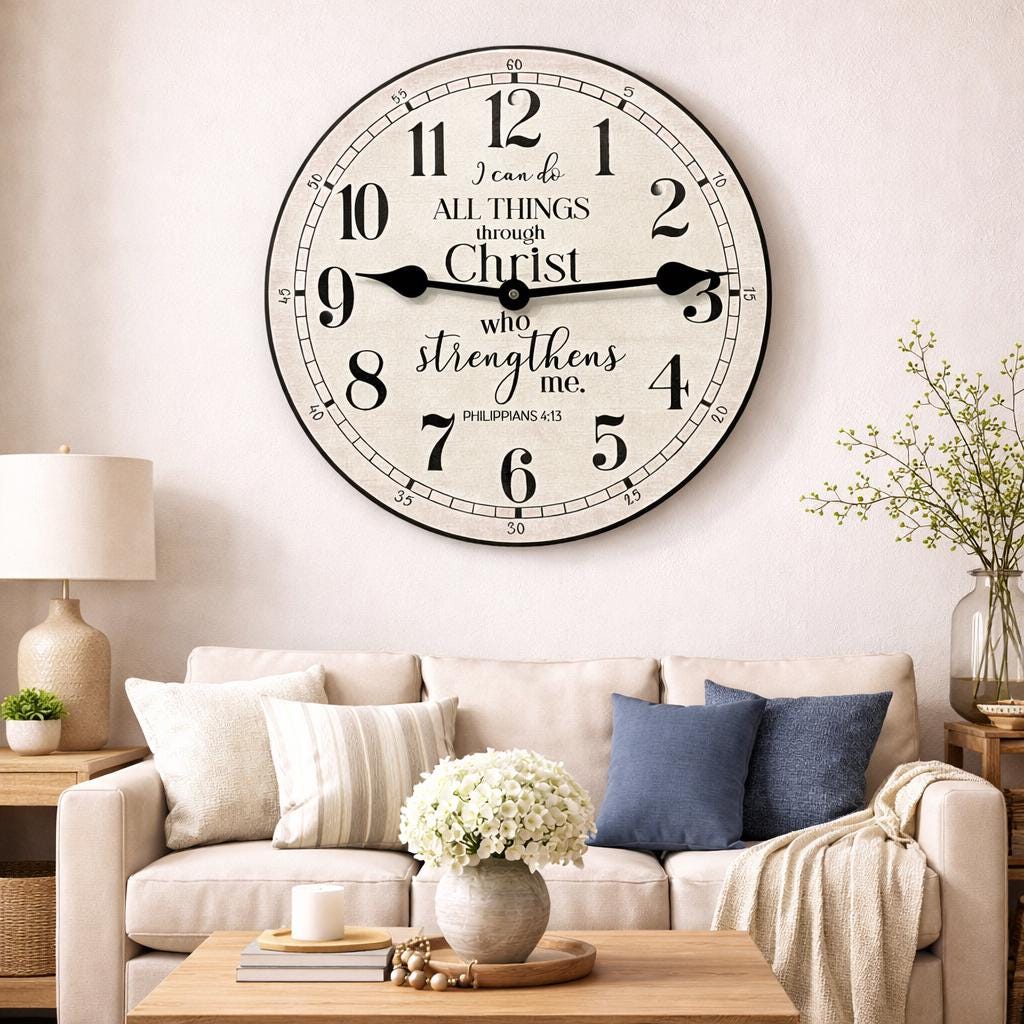 I Can Do All Things Wall Clock - CustomBigClocks