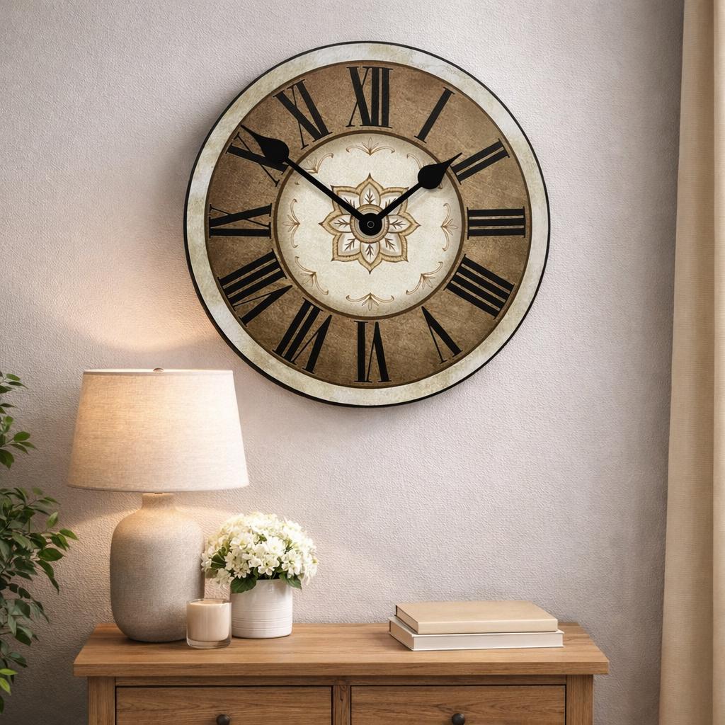 Charlotte Brown Wall Clock - CustomBigClocks