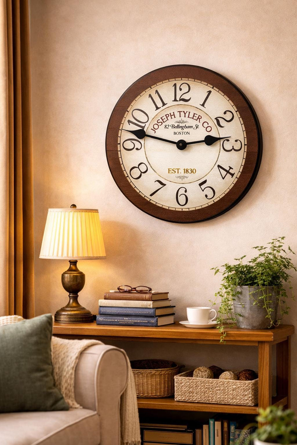 Bellingham Brown Wall Clock - CustomBigClocks