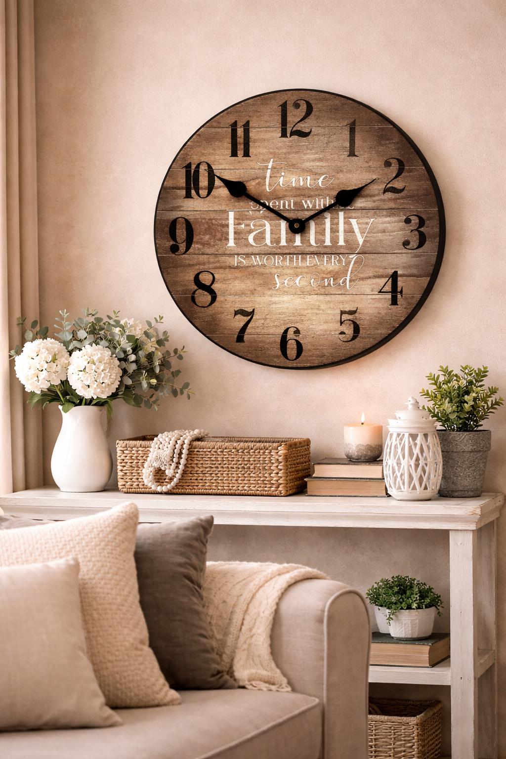 Time Spent With Family Clock - CustomBigClocks