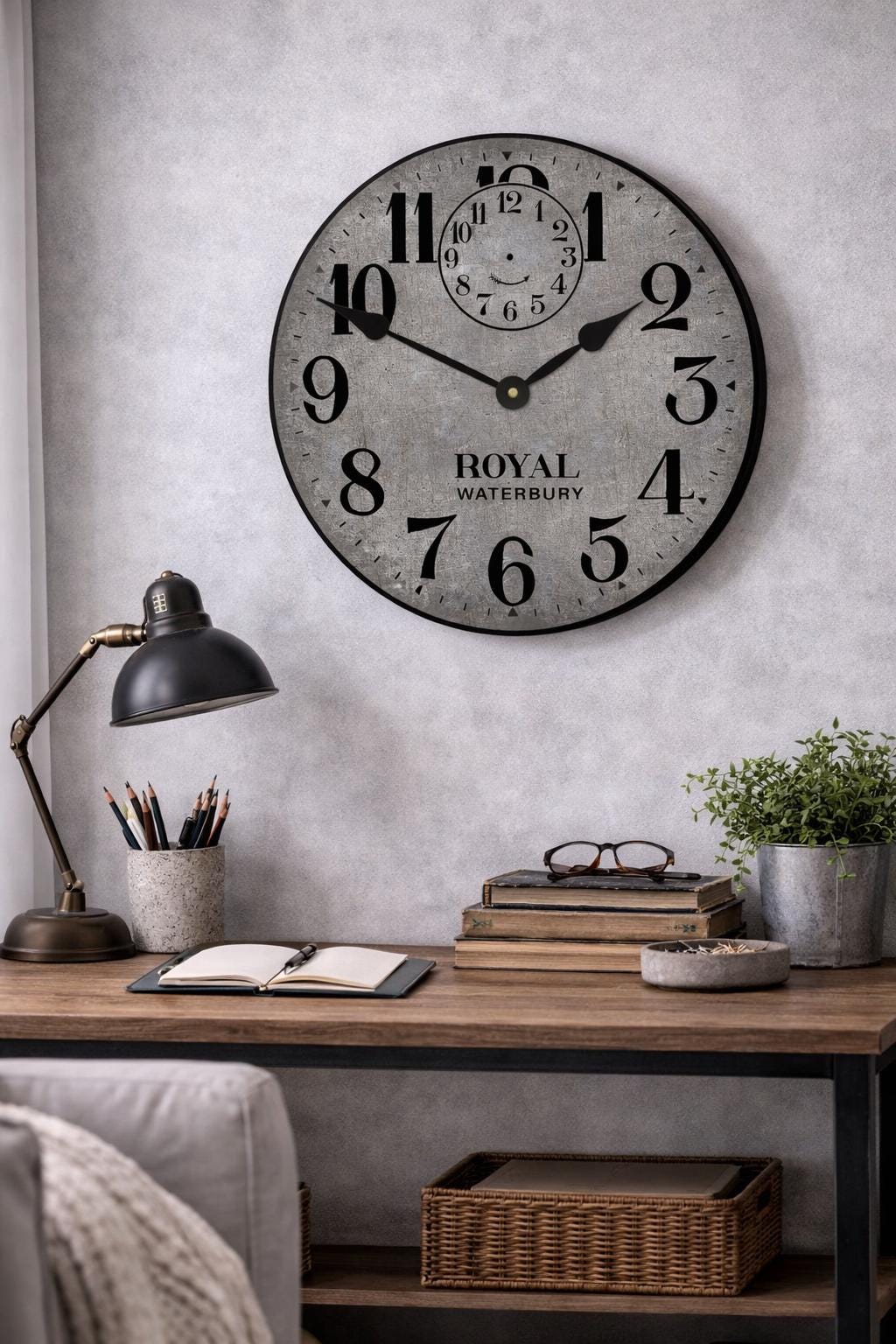 Gray Royal Wall Clock - CustomBigClocks