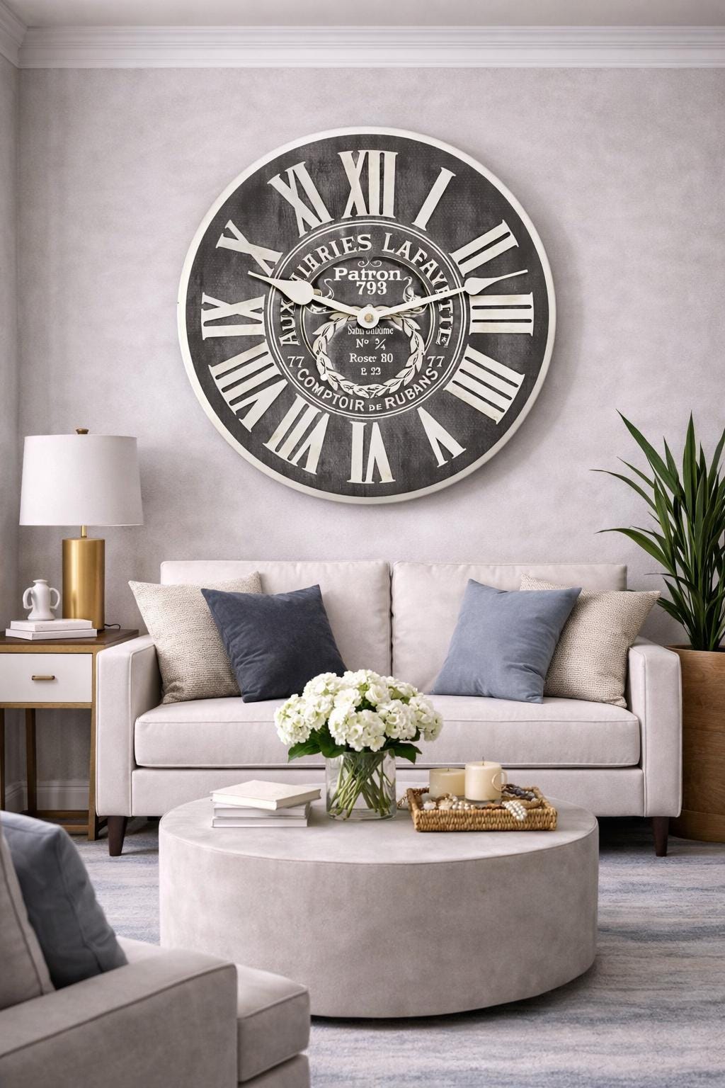 Galeries Gray Wall Clock - CustomBigClocks