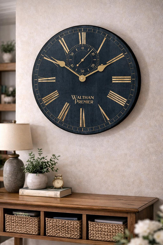 Navy Alston Walton Clock - CustomBigClocks
