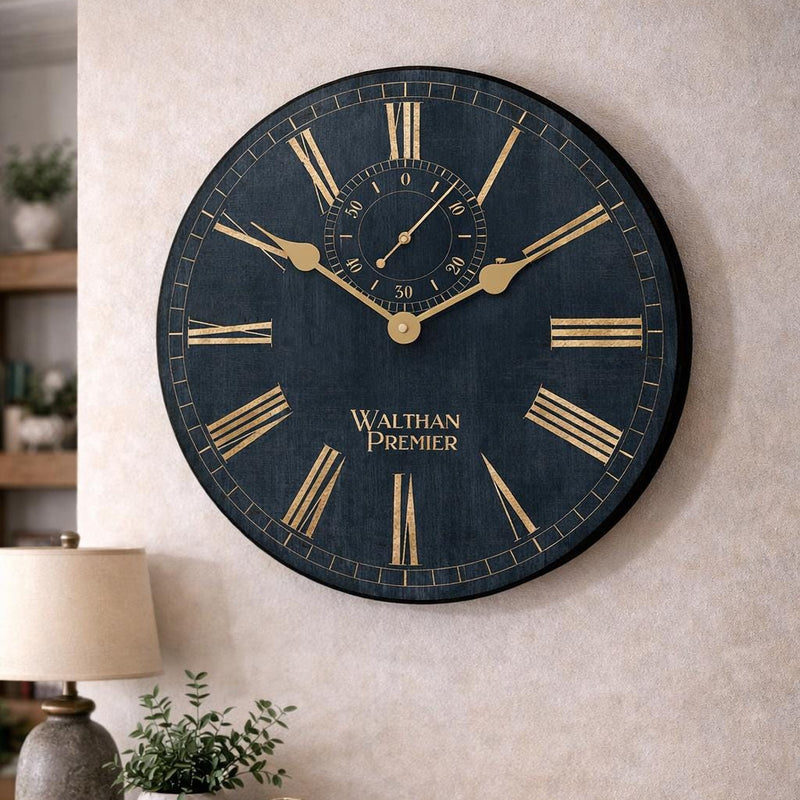 Navy Alston Walton Clock - CustomBigClocks
