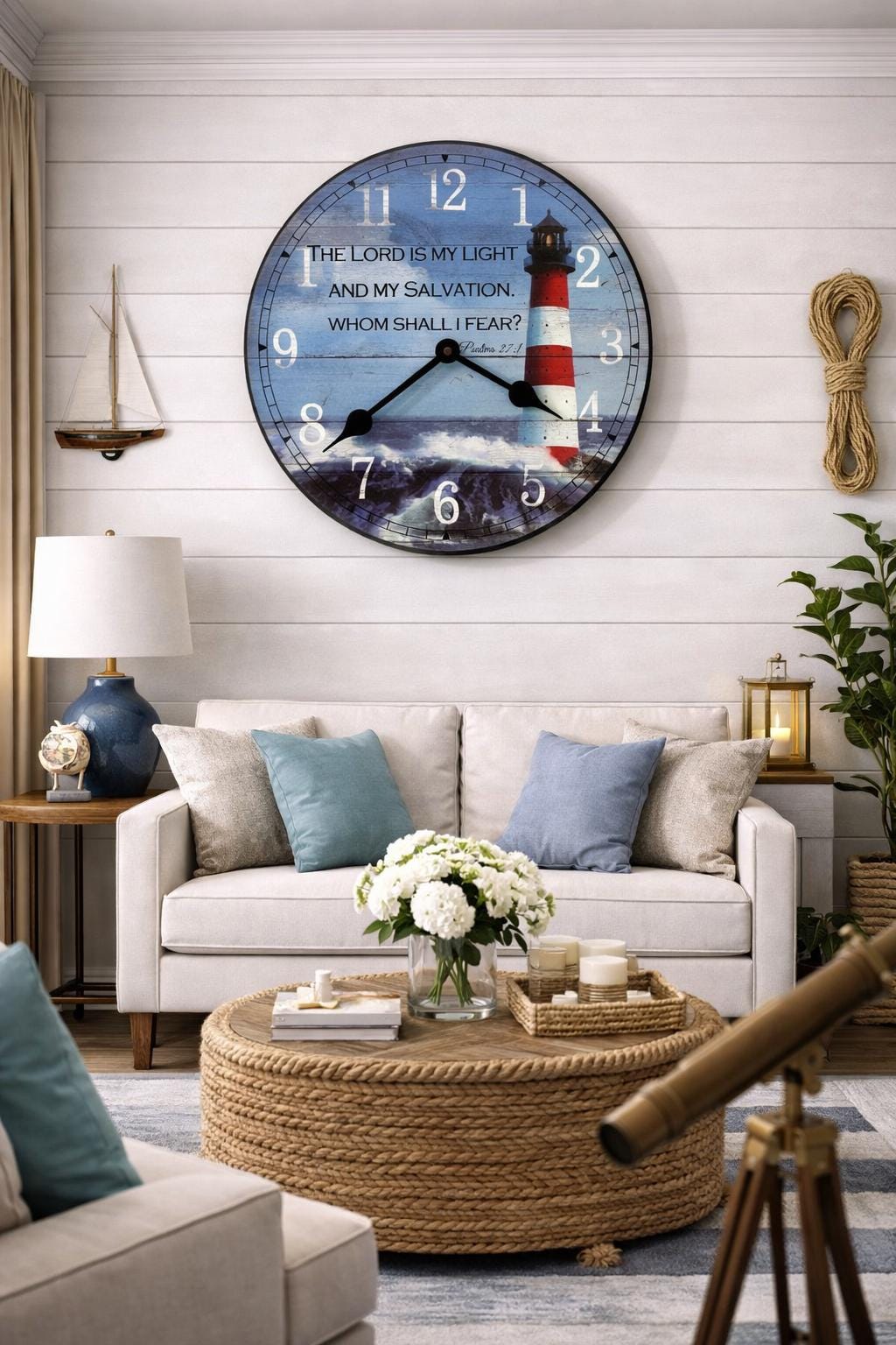 Lighthouse Wall Clock - CustomBigClocks
