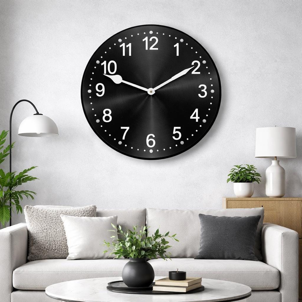 Heavy Metal Black Wall Clock - CustomBigClocks