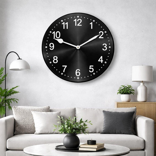 Heavy Metal Black Wall Clock - CustomBigClocks