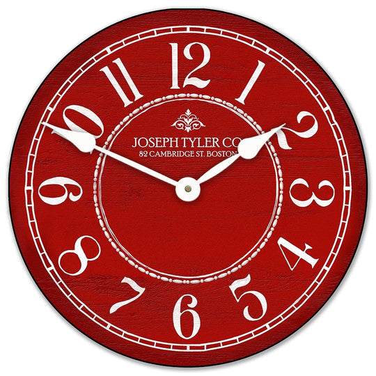 Red &amp; White Wall Clock - CustomBigClocks