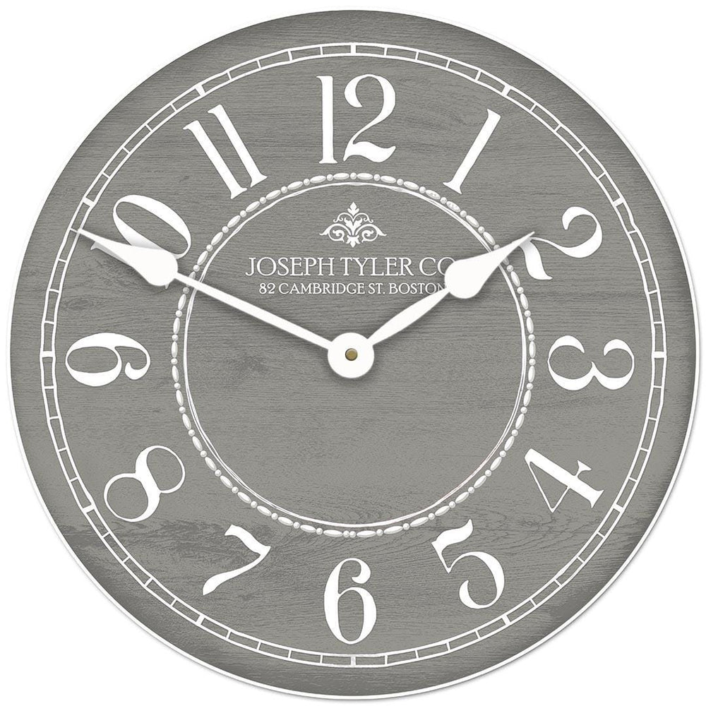 Gray & White Wall Clock - CustomBigClocks
