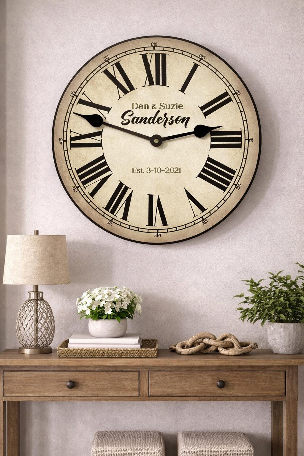 Personalized Anniversary Clock - CustomBigClocks