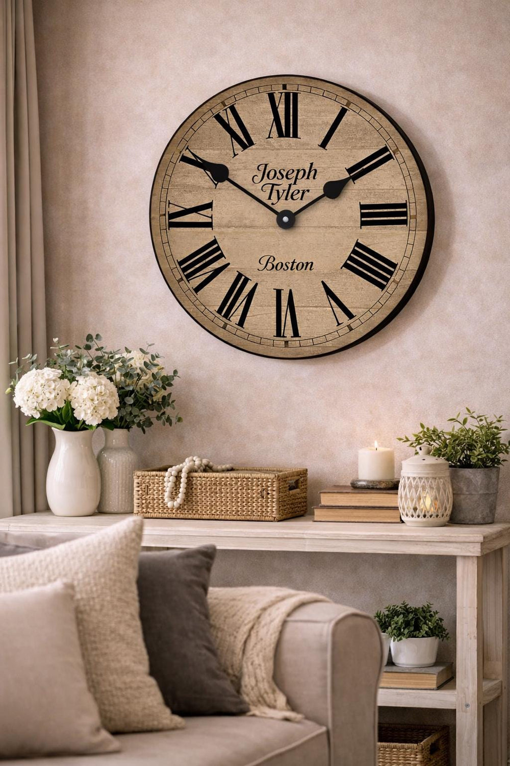 Parson Wood Wall Clock - CustomBigClocks