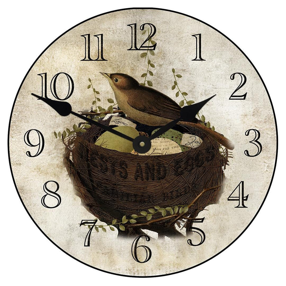 Nest & Eggs Wall Clock - CustomBigClocks