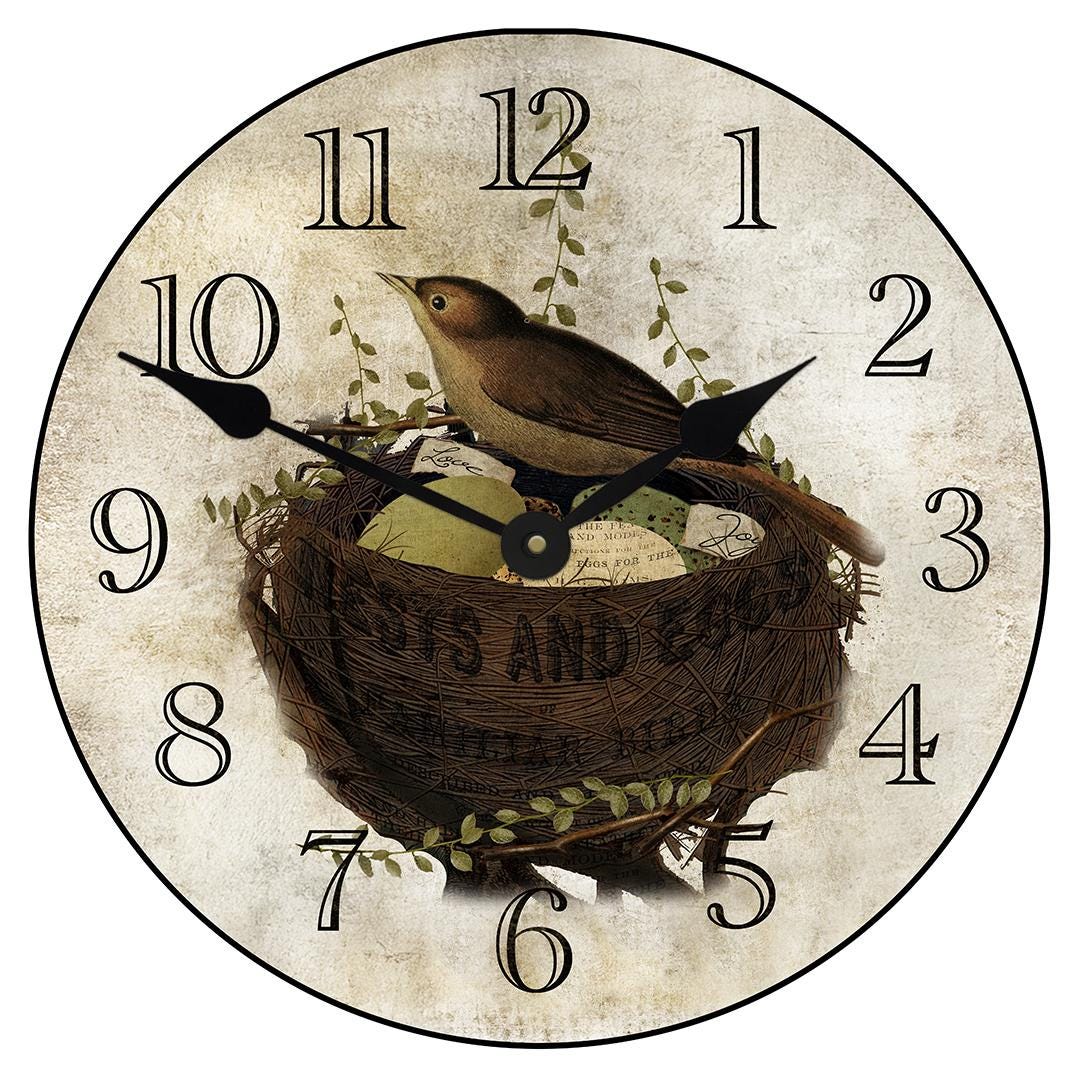 Nest &amp; Eggs Wall Clock - CustomBigClocks