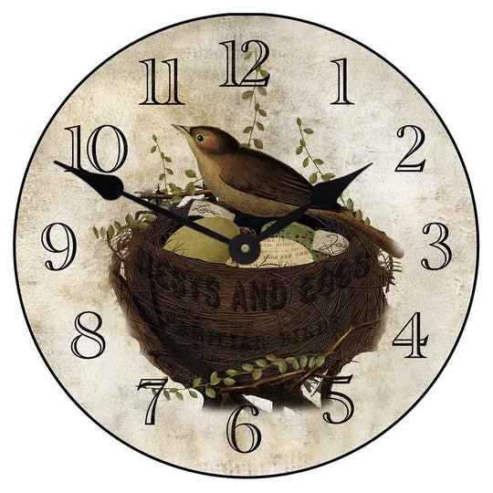 Nest &amp; Eggs Wall Clock - CustomBigClocks