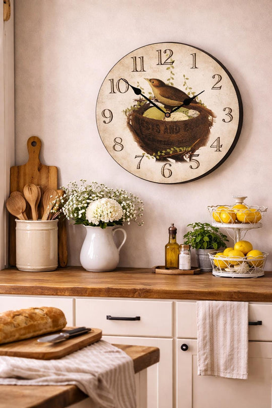 Nest &amp; Eggs Wall Clock - CustomBigClocks