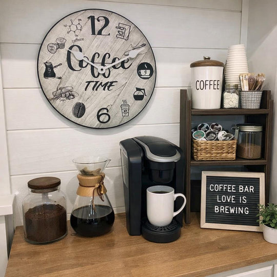 Coffee Time Wall Clock - CustomBigClocks