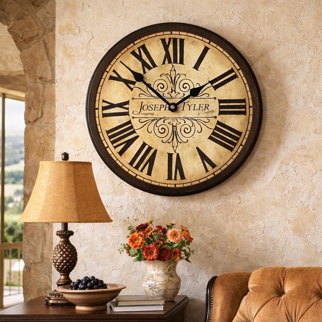 Tuscan Villa Wall Clock - CustomBigClocks
