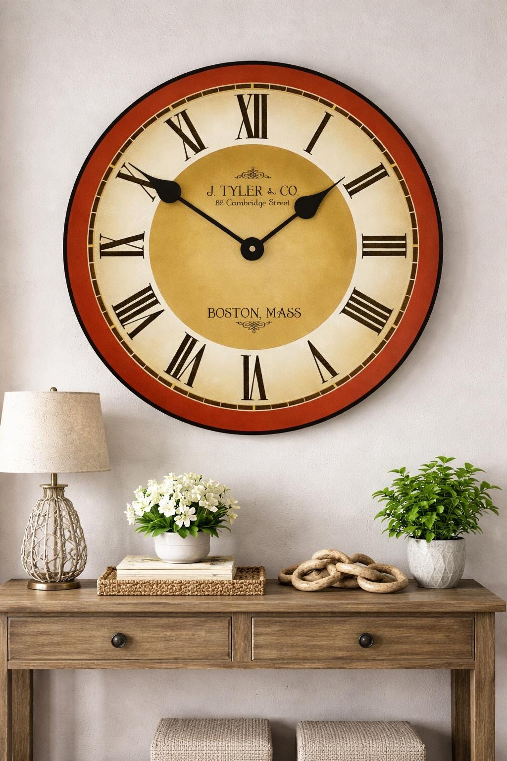 Galway Red Wall Clock - CustomBigClocks