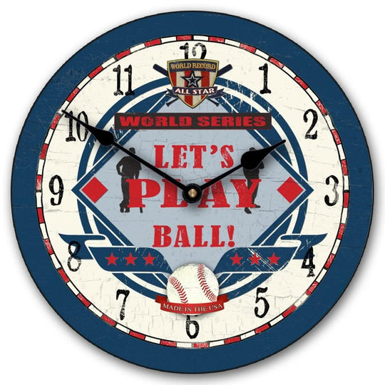Baseball World Wall Clock - CustomBigClocks