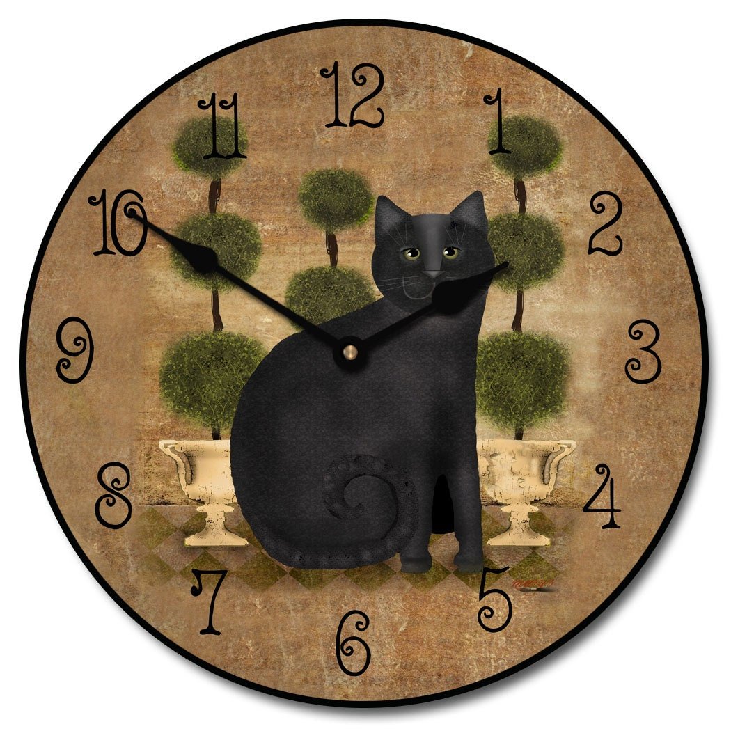 Feline Time Wall Clock - CustomBigClocks