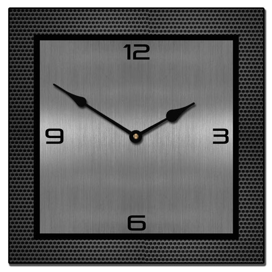 Heavy Metal Look Square Wall Clock - CustomBigClocks