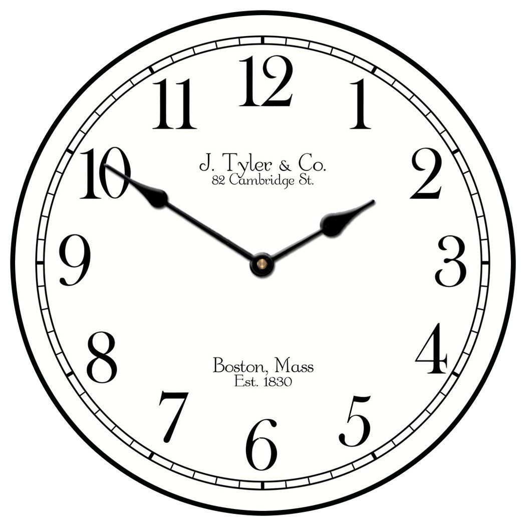 Black Tie Wall Clock - CustomBigClocks