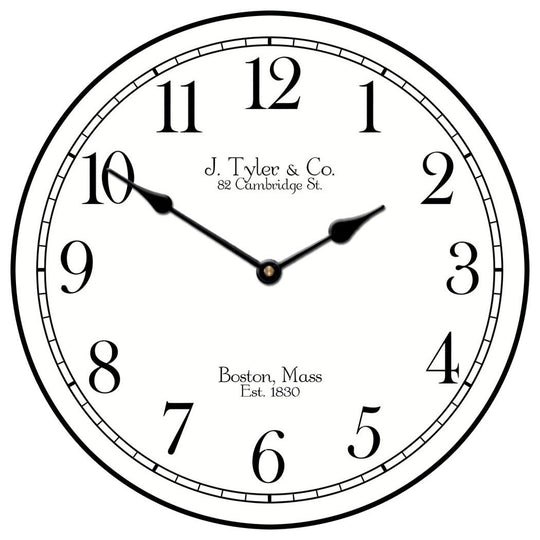 Black Tie Wall Clock - CustomBigClocks