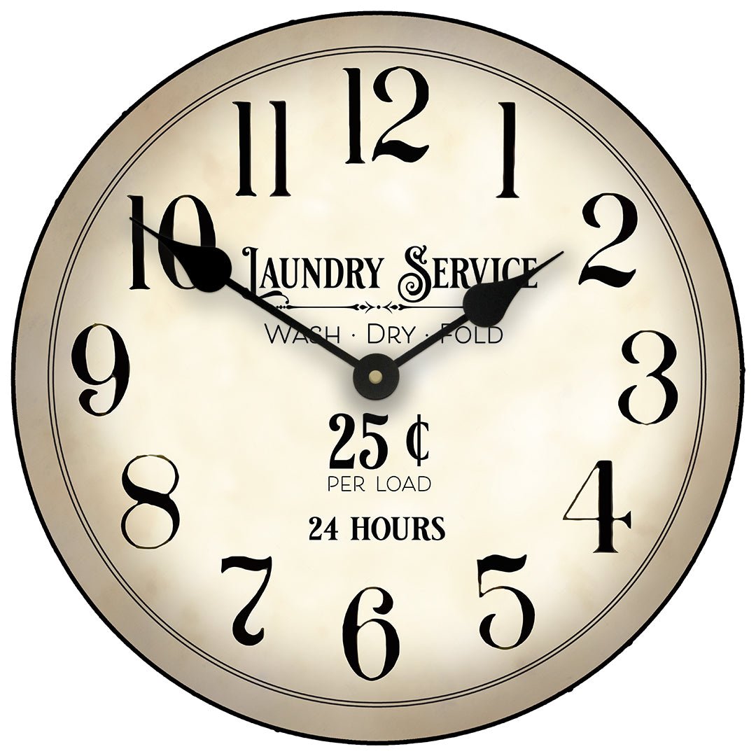 Vintage Laundry Room Clock - CustomBigClocks