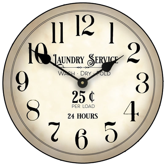 Vintage Laundry Room Clock - CustomBigClocks