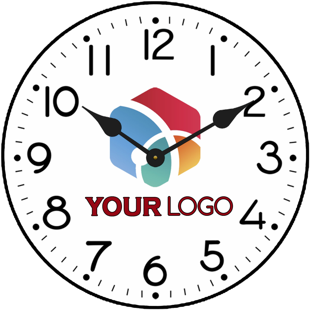 Logo Clocks wall clock, 10 inch