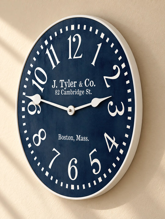 Navy Blue Wall Clock