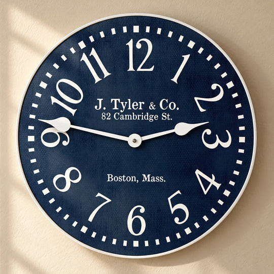 Navy Blue Wall Clock
