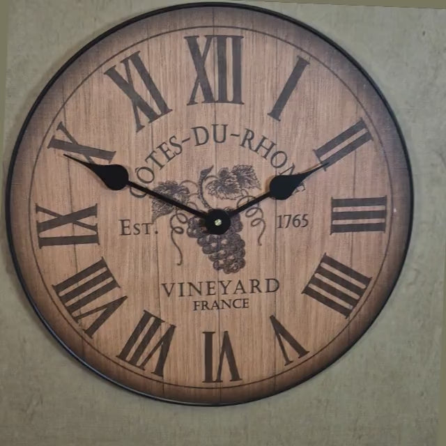 Wine Barrel Lid Clock