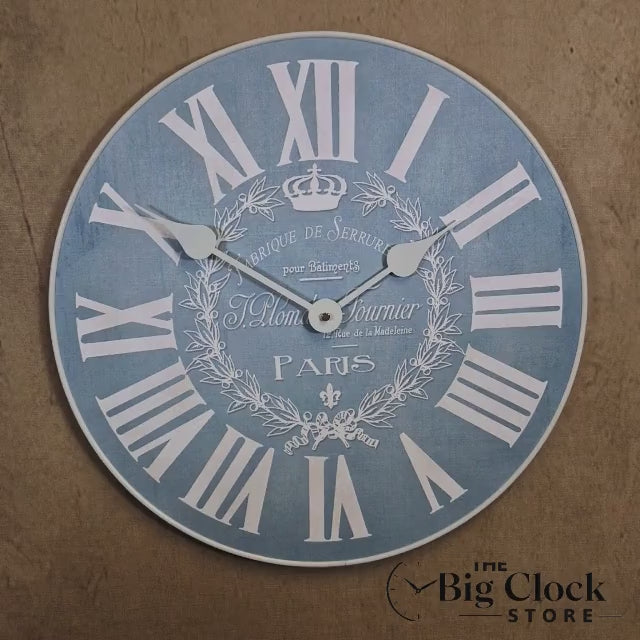 Linen Blue Wall Clock
