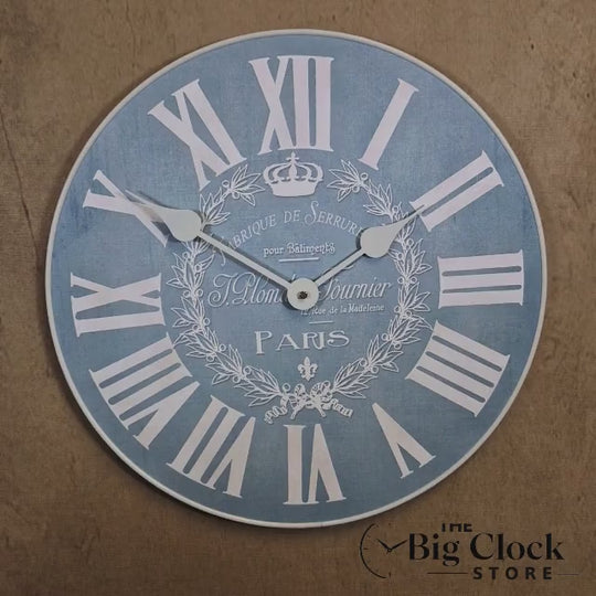 Linen Blue Wall Clock