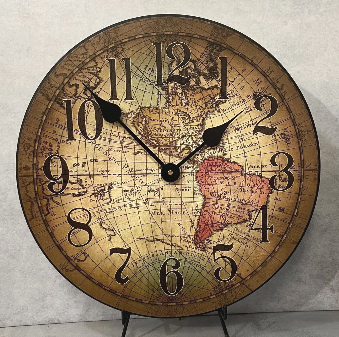 Vincenzo World Map Wall Clock