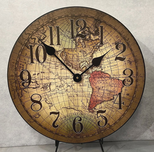 Vincenzo World Map Wall Clock
