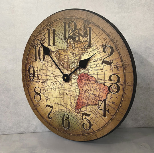 Vincenzo World Map Wall Clock