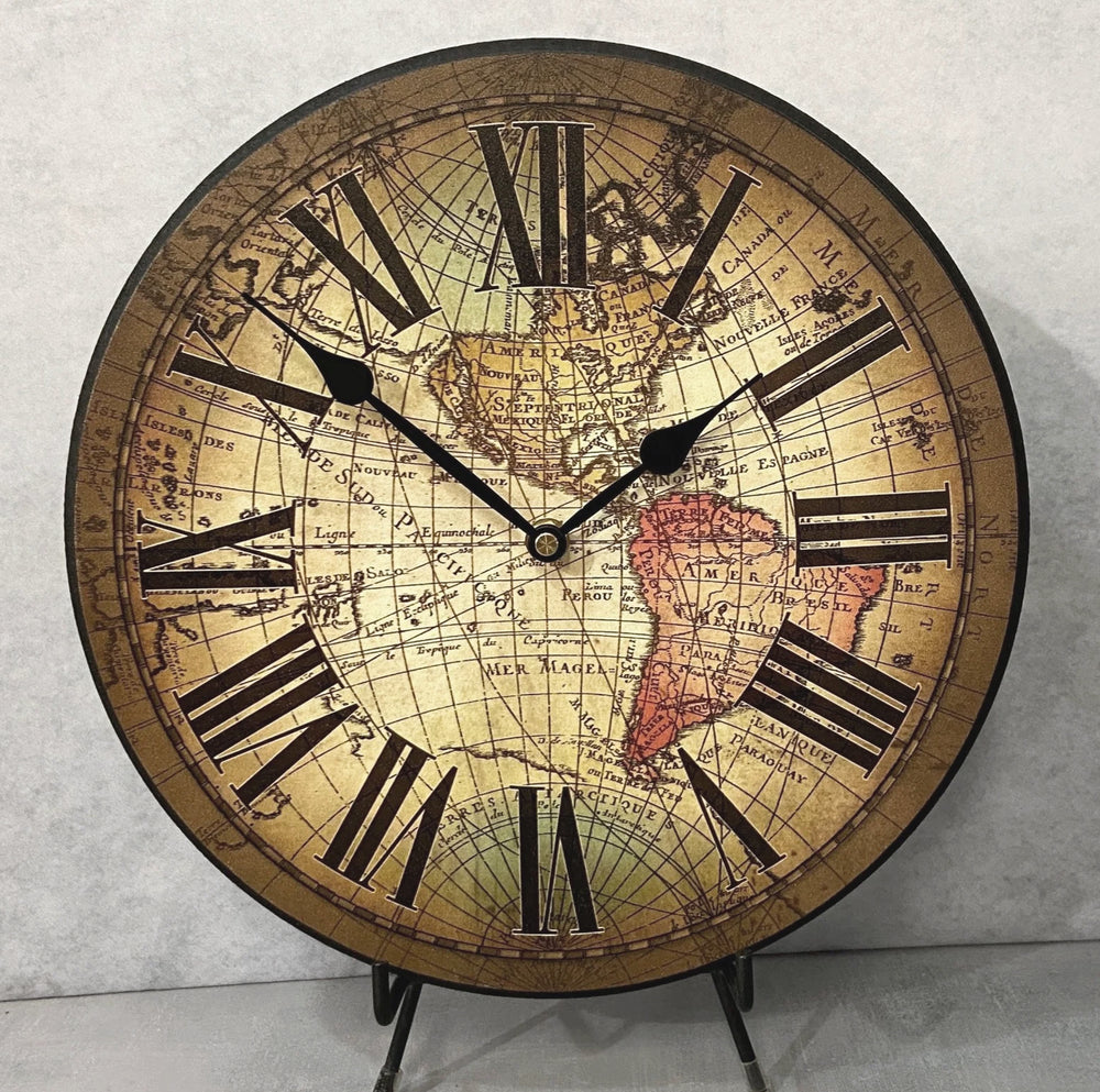 Vincenzo World Map Wall Clock