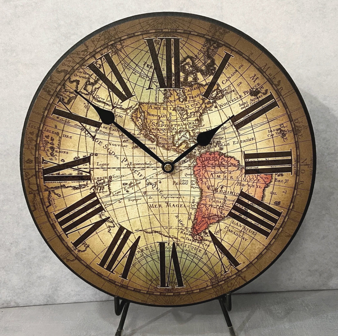 Vincenzo World Map Wall Clock