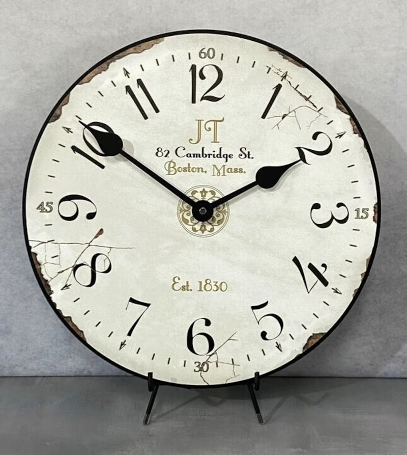 Vintage White Clock - CustomBigClocks