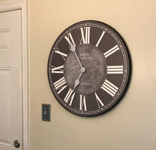 Waterford Gray Wall Clock - CustomBigClocks