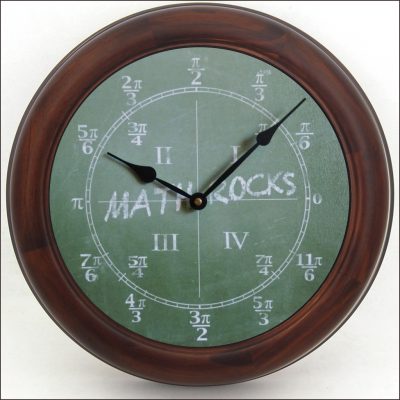 Math Wall Clock | Trig Clock | The Big Clock Store