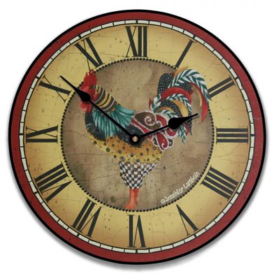 Peacock Rooster Clock