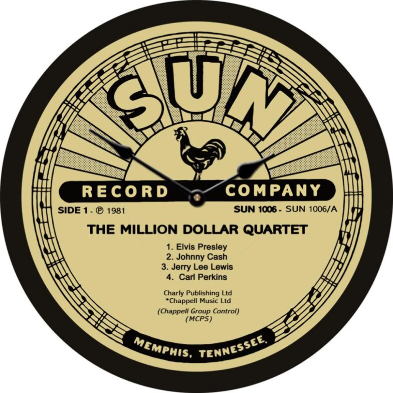 Sun Record Rooster Clock